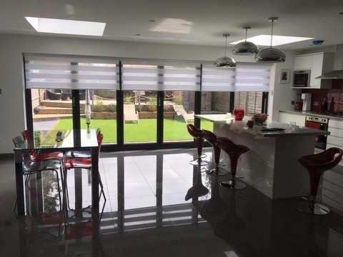 Shutters, open-plan dining