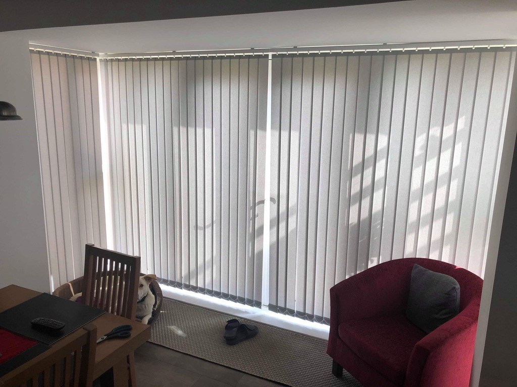 Vertical blinds, conservatory